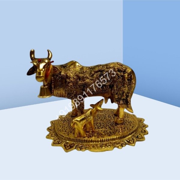 Cow Calf Mix Metal Statue